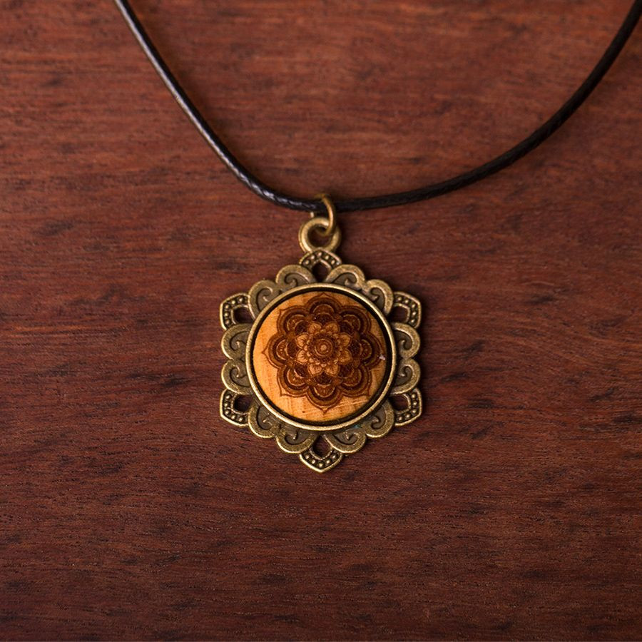 Mandala Blume  Holz Sonnenbrillen