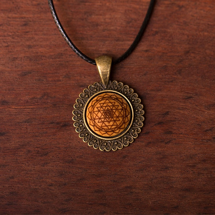 Sri Yantra  Holz Sonnenbrillen