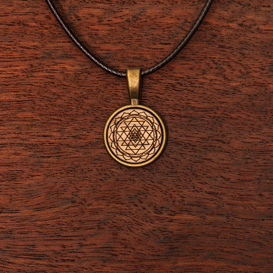 Sri Yantra  Holz Sonnenbrillen