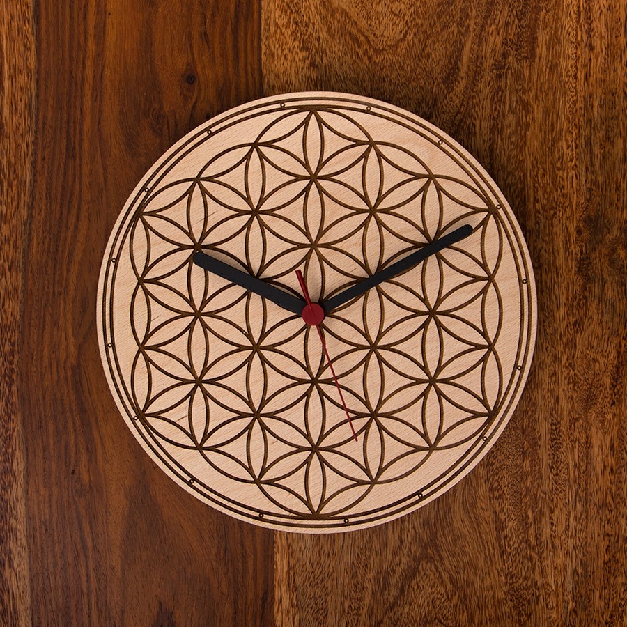 Wanduhr Blume des Lebens  Holz Sonnenbrillen