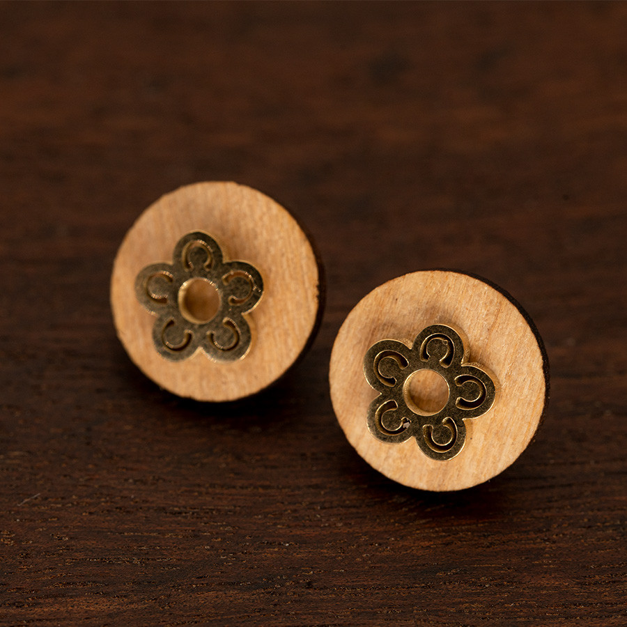 Blume  Holz Sonnenbrillen