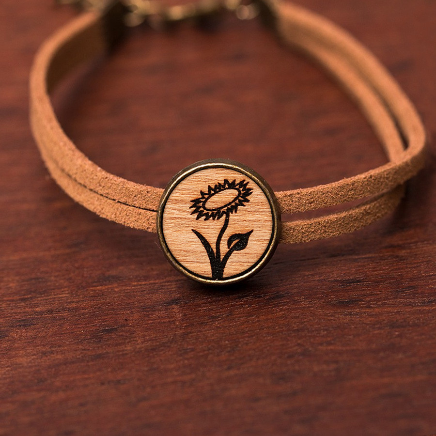 Vegan Blume  Holz Sonnenbrillen